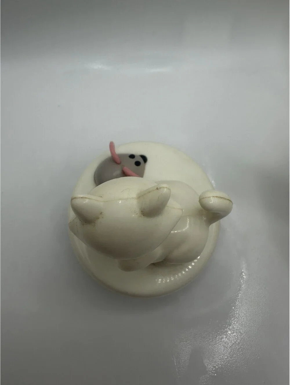 Joie Meow 3 White Kitty Cat Stackable Measuring Cups And Timer1/4 1/2 &1 Cup Set